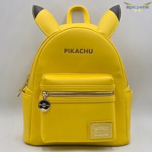 Loungefly Pokemon Pikachu Minimalist Figural Yellow Mini Backpack New